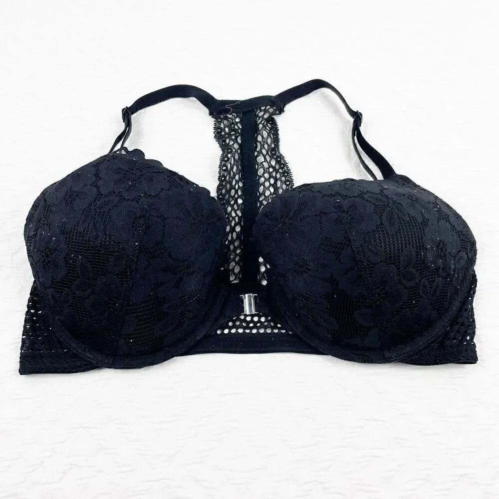 BUY 1 GET 1 FREE H&M 34D front close black lace bra